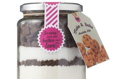 moederdag cadeautjes onder vijf Euro chocolate chip koekjes in een jar