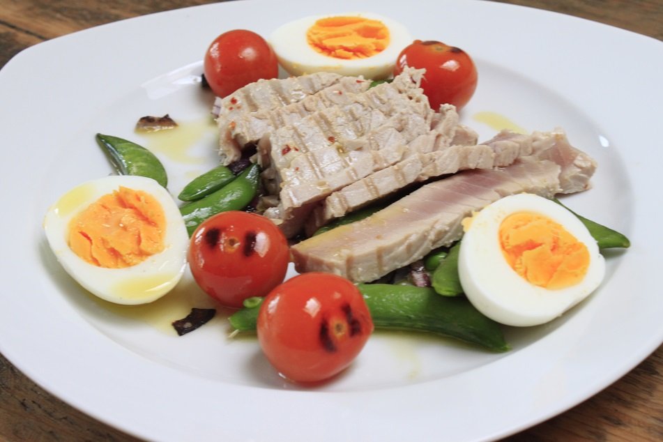 Lauw warme tonijnsalade foodinista recept