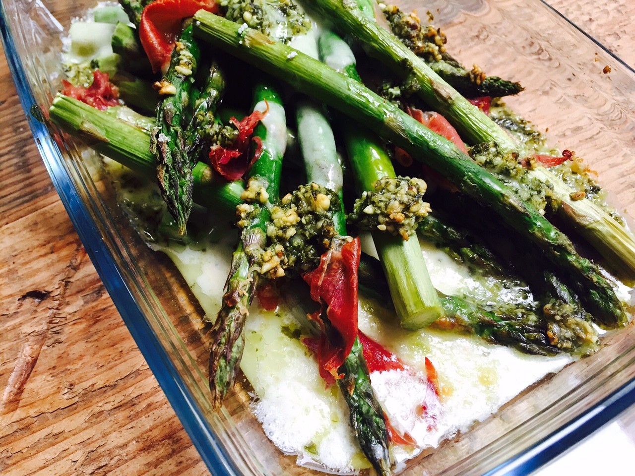 Geroosterde asperges met pesto ovenschotel foodblog Foodinista
