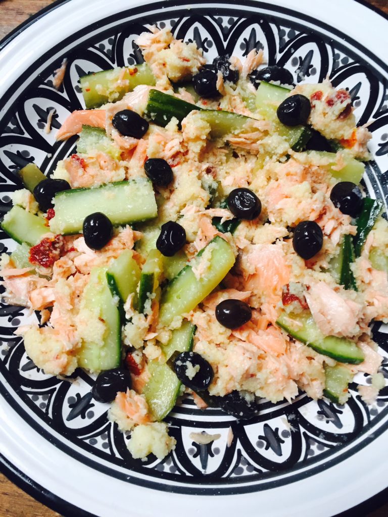 Zalm couscous salade met pulled salmon recept foodblog Foodinista