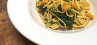 Spaghetti met pompoen en spinazie recept van foodblog Foodinista