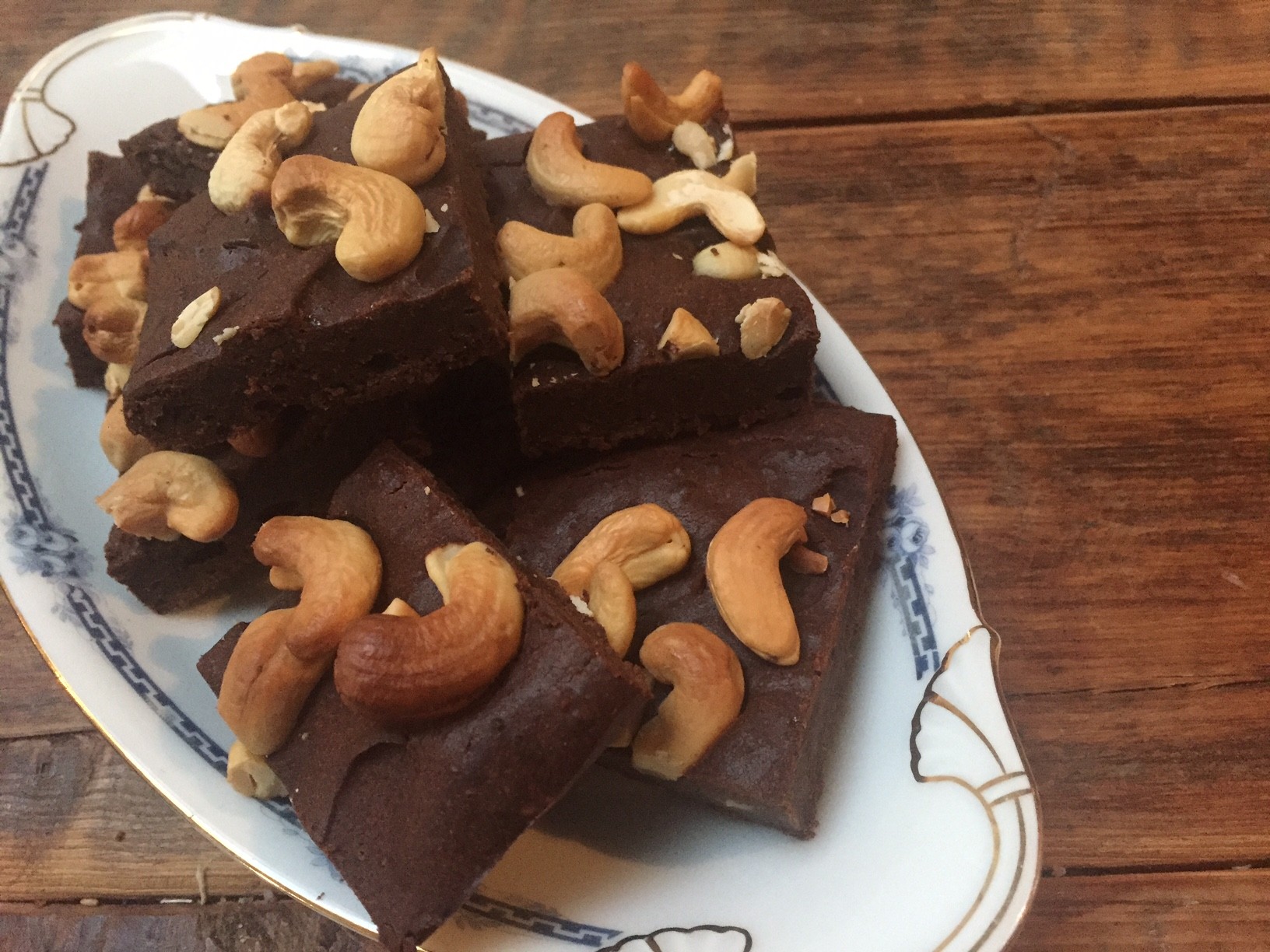 Brownies met cashewnoten en banaan recept van foodblog Foodinista