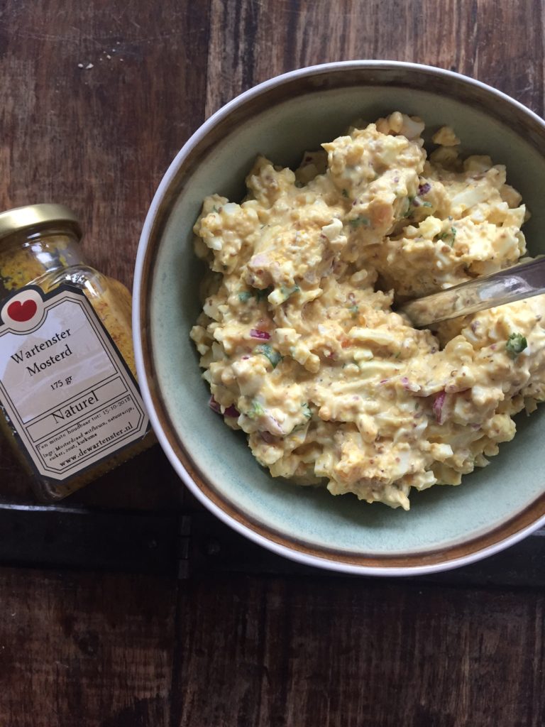 Eiersalade met Wartenster mosterd recept foodblog Foodinista