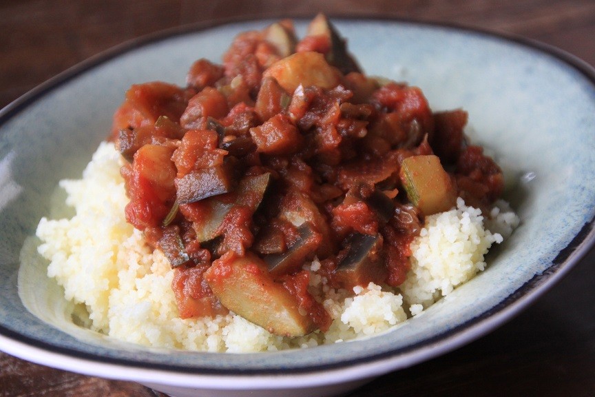 Recept voor Marokkaanse zoete ratatouille met couscous van foodblog Foodinista