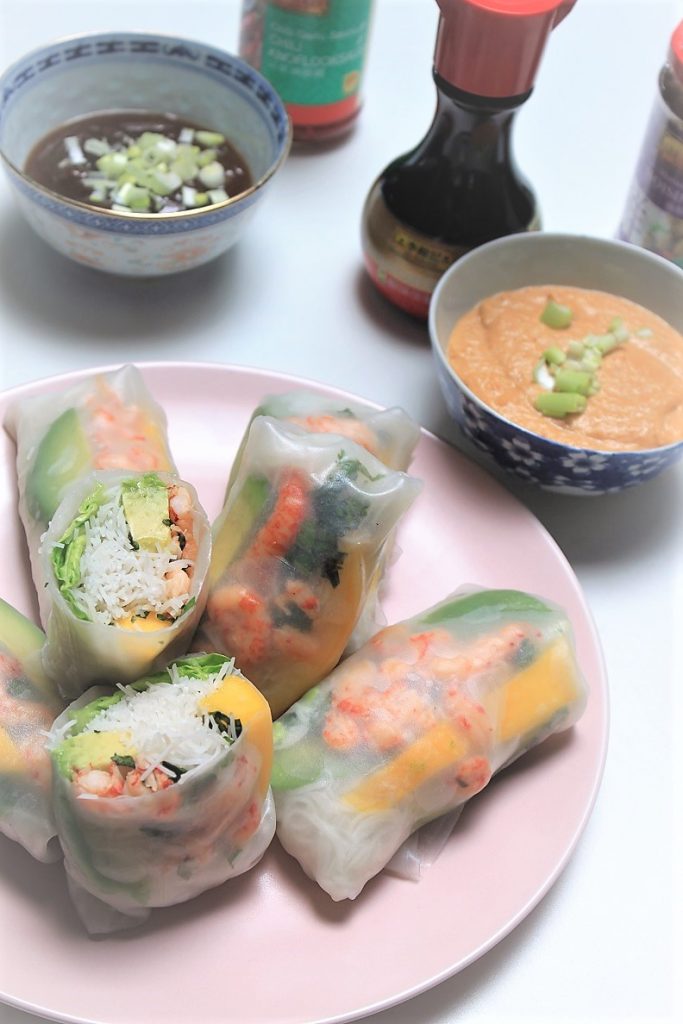 Springrolls recept met dipsausjes van Foodblog Foodinista