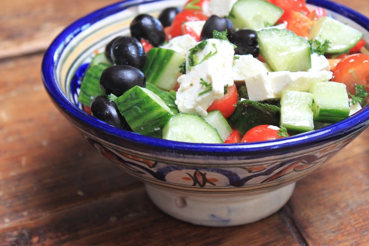 Griekse salade met feta recept van Foodblog Foodinista