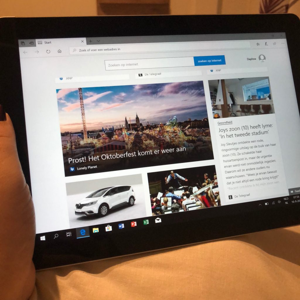 Flexwerken op reis met de Surface Go 