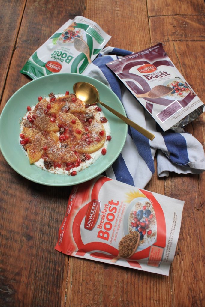 Yoghurt Bowl warme kaneel ananas recept Lindwoods Breakfast Boost van Foodblog Foodinista