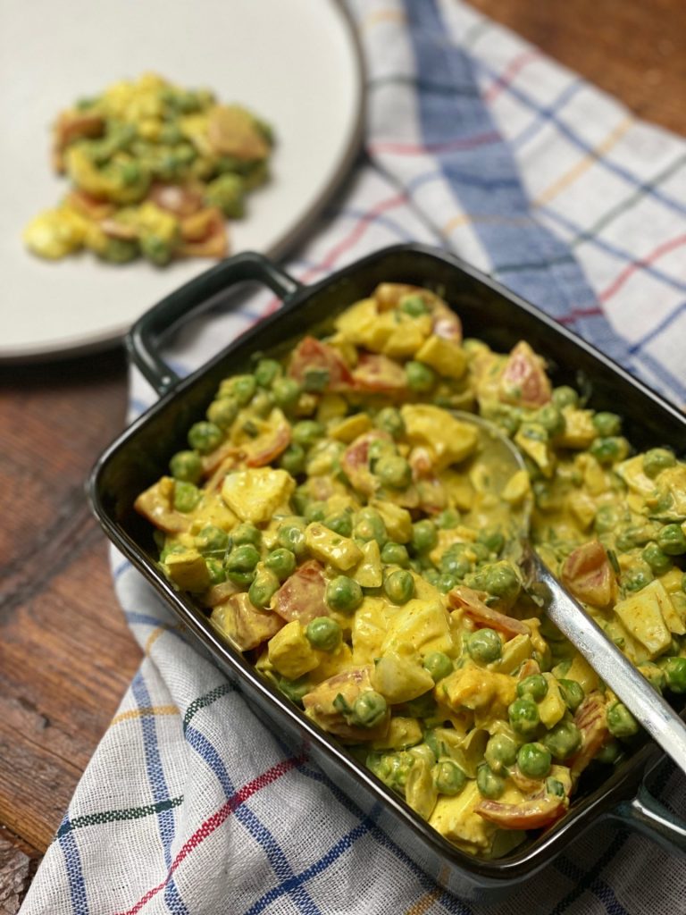 Vegetarische kerrie aardappelsalade recept van Foodblog Foodinista