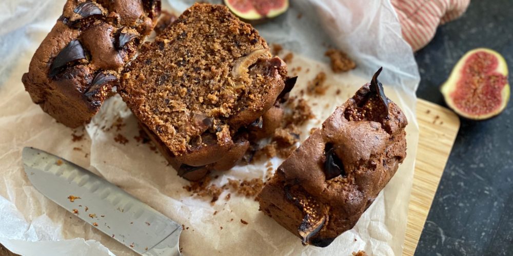 Chocoladecake bakken met vijgen - Romige cake met straciatella en vijgen