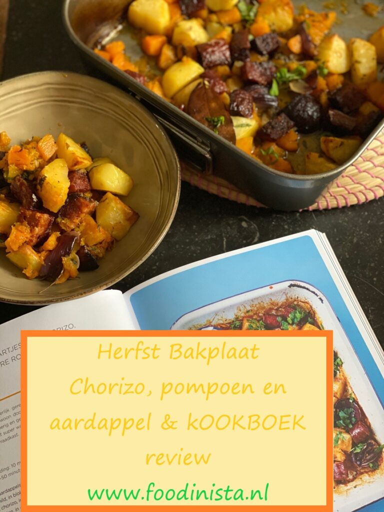 Bakplaat recept: Aardappel met chorizo, pompoen en rode ui uit de oven