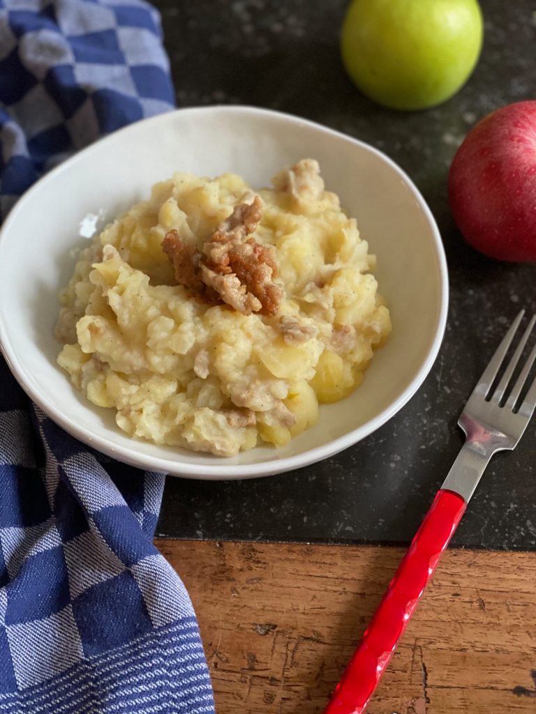 Hete Bliksem recept - Stamppot met appel en gekruid kipgehakt - Recept van Foodblog Foodinista