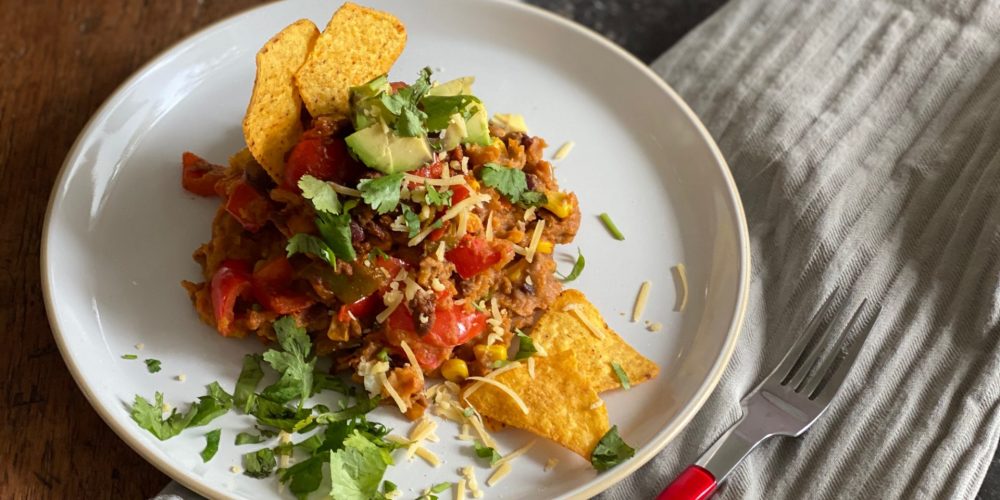 Mexicaanse stamppot met bonen en gehakt