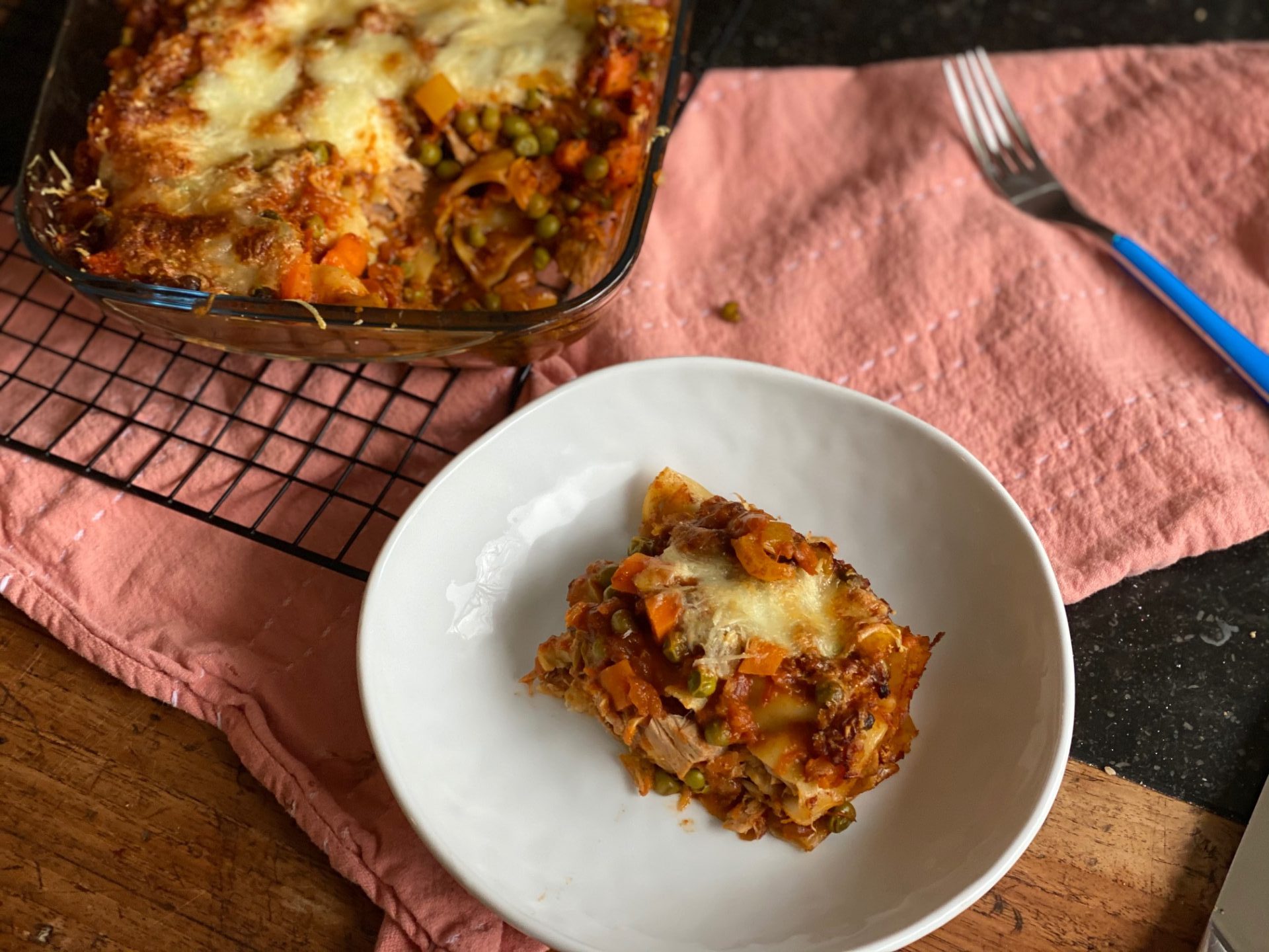 Lasagne met tonijn en groente - Pasta ovenschotel recept van Foodblog Foodinista