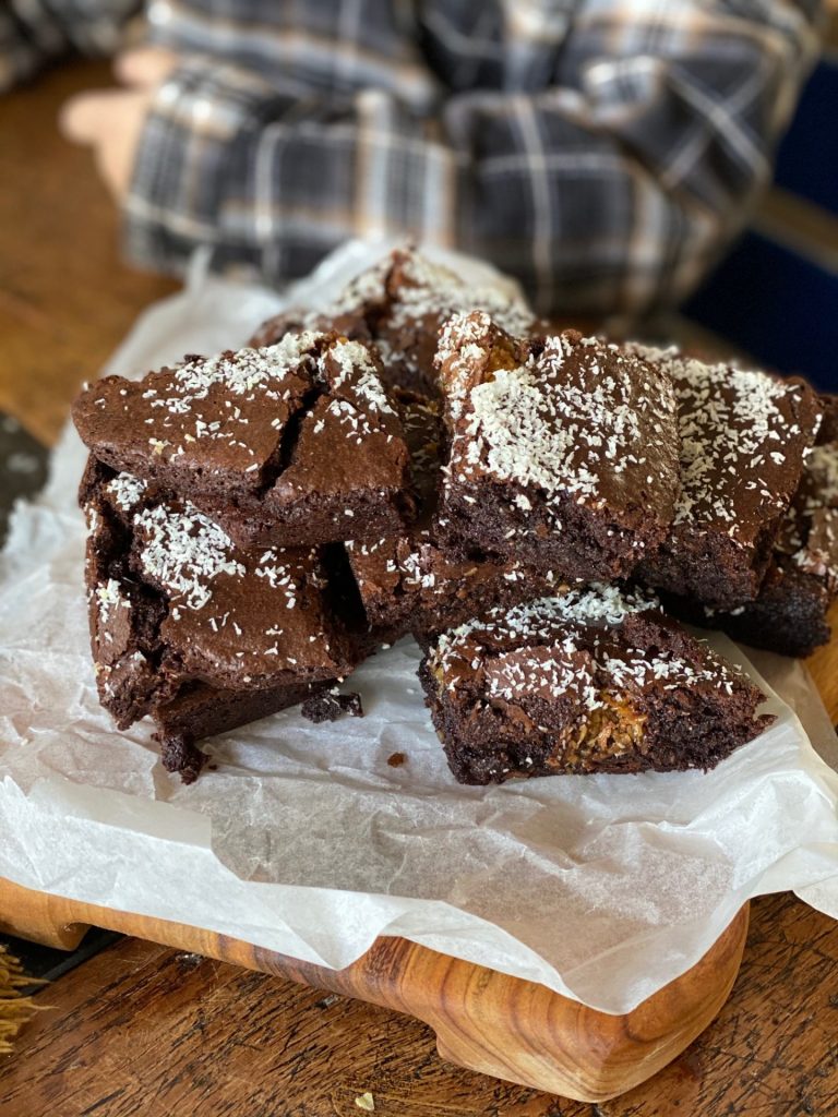Bounty Brownies recept Foodblog Foodinista