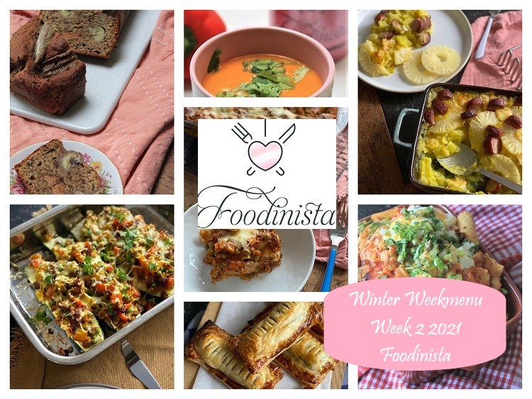 Foodblog Foodinista weekmenu – Wat eten we deze week? – Weekmenu Week 2 Winter 2021