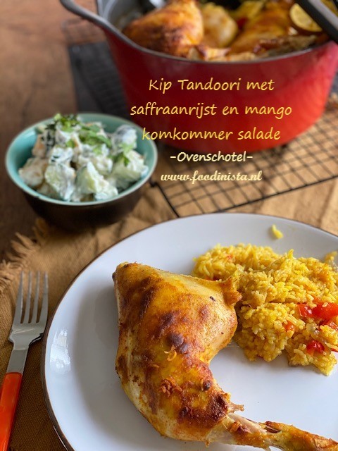 Kip Tandoori pannetje met saffraanrijst - One pot wonder uit de oven - Foodblog Foodinista