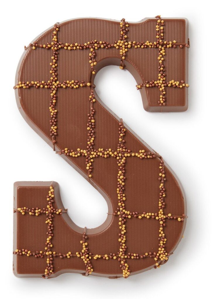 Chocoladeletter met appeltaart smaak - Sinterklaascadeautjes voor foodies 