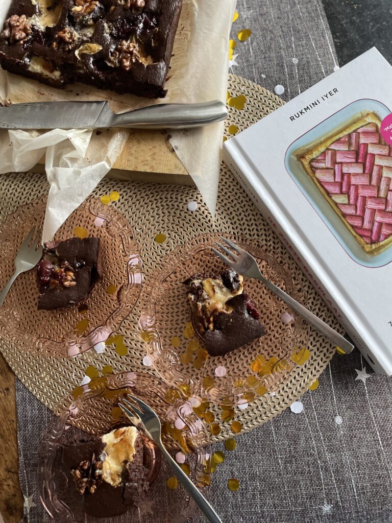Schwarzwalder brownies met walnoten uit kookboek de Zoete Bakplaat