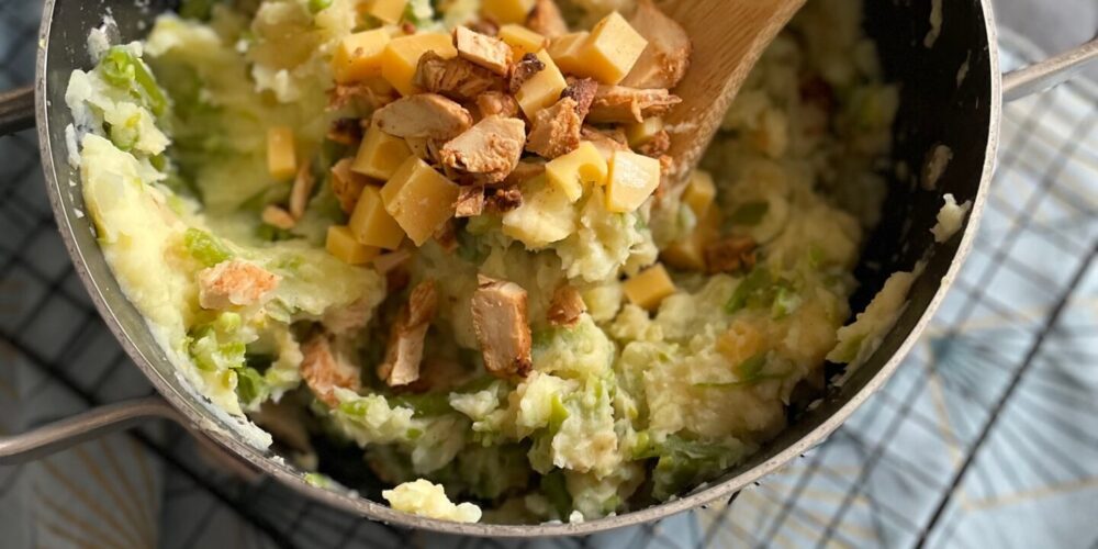 Stamppot sperziebonen met kip en Old Amsterdam kaas - Foodblog Foodinista