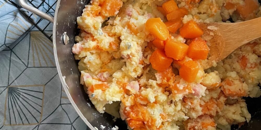 Stamppot pompoen met gorgonzola en pancetta - Foodblog Foodinista