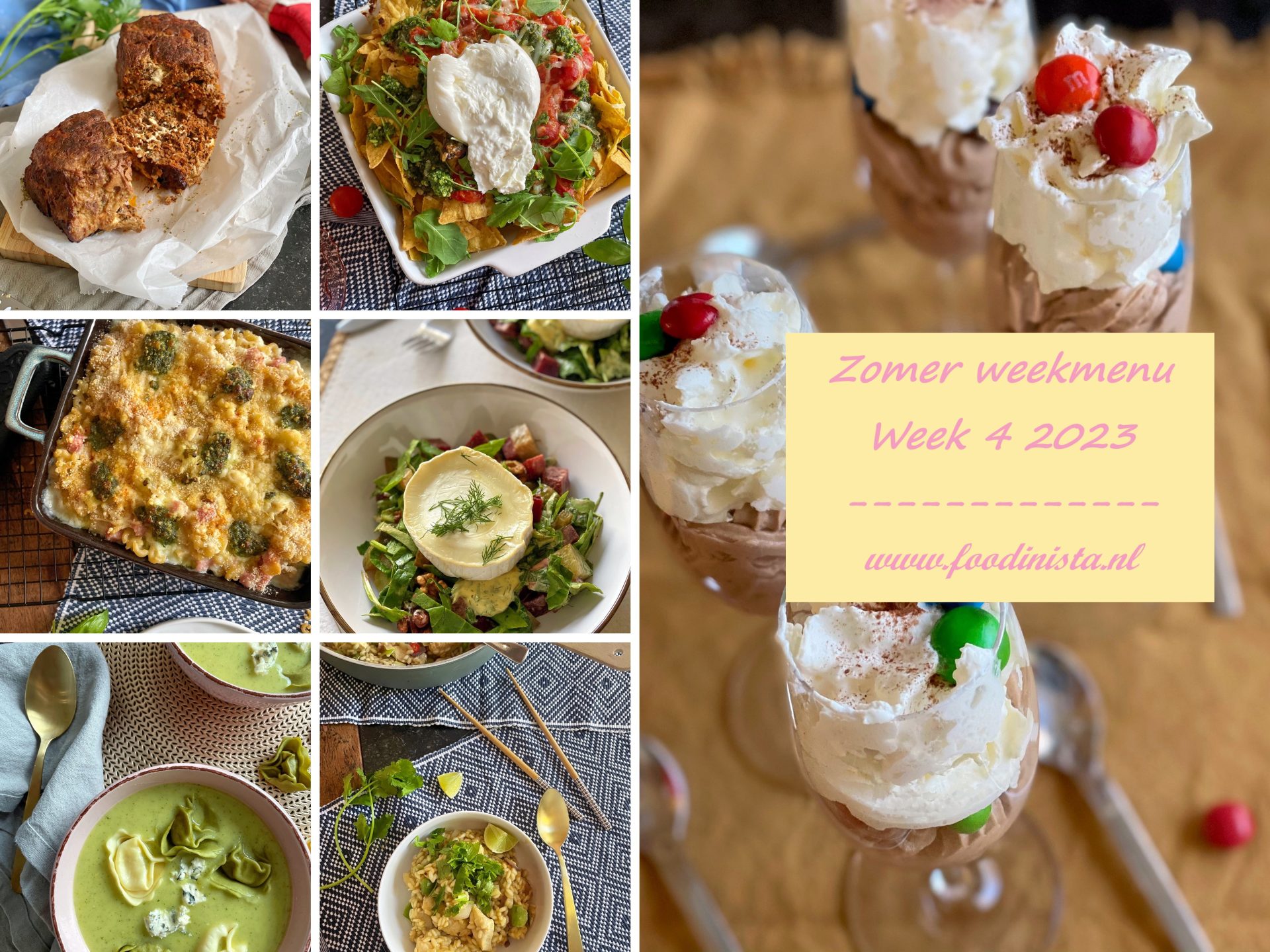 Wat eten we deze week? – Zomer Weekmenu Week 4 2023 Foodinista