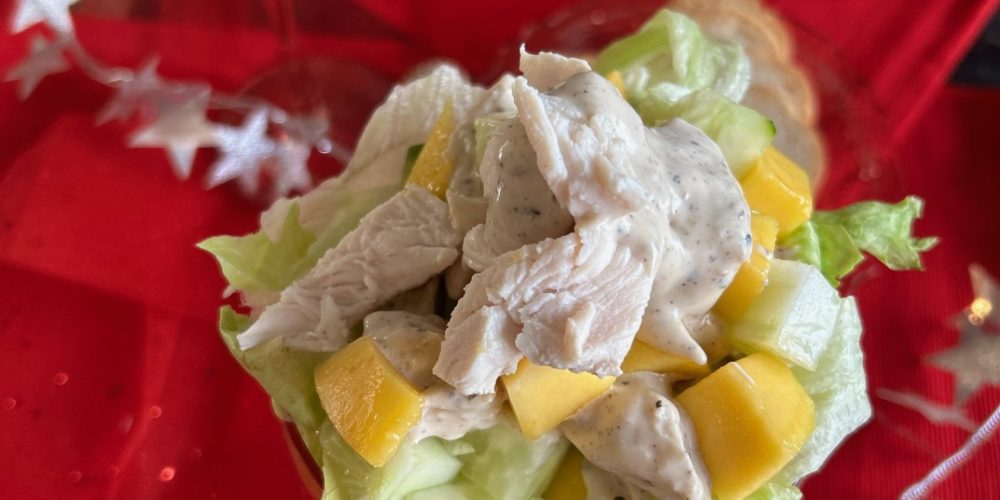 Kip cocktail met mango, avocado en pepermayonaise - Foodinista