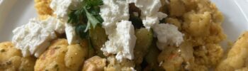 Couscoussalade met bloemkool en courgette met kip en feta - Couscous recept - Foodinista