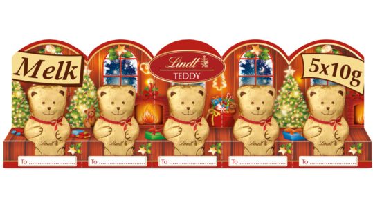 5 Lindt chocoladebeertjes - Kleine kerst cadeautjes van chocolade